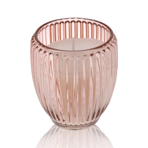 CANDELA IN VETRO 9X9CM 4COLORI